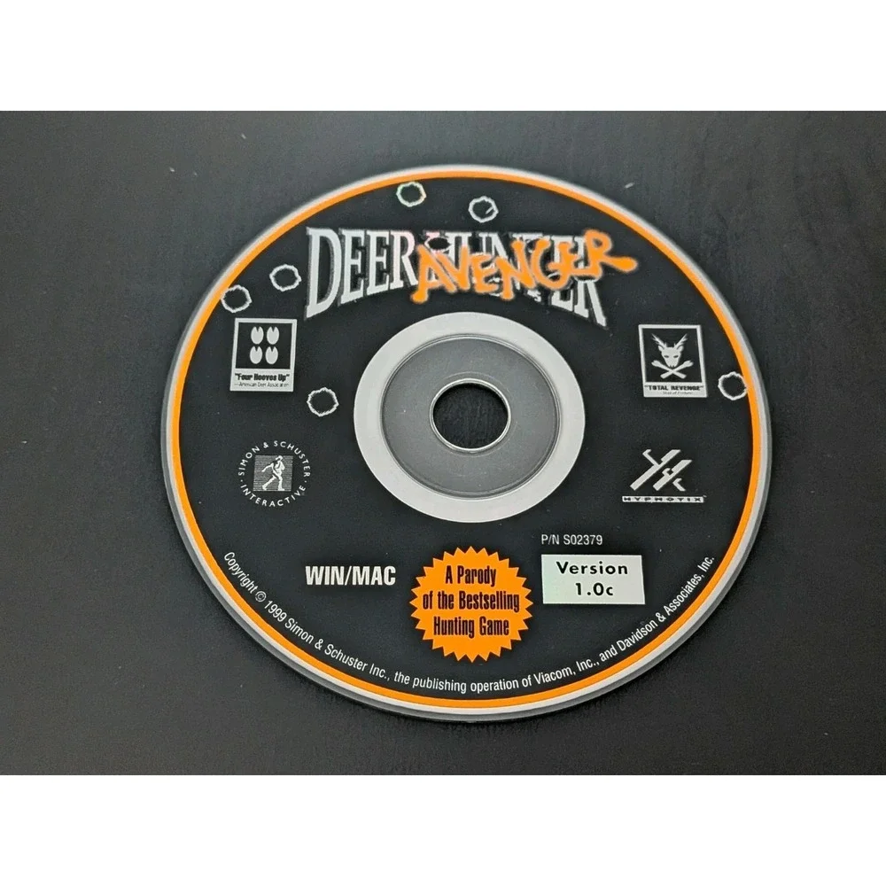 Deer Avenger PC Game 1999 Hunter Parody CD Bambo Video Game‎ Vintage Disc Only